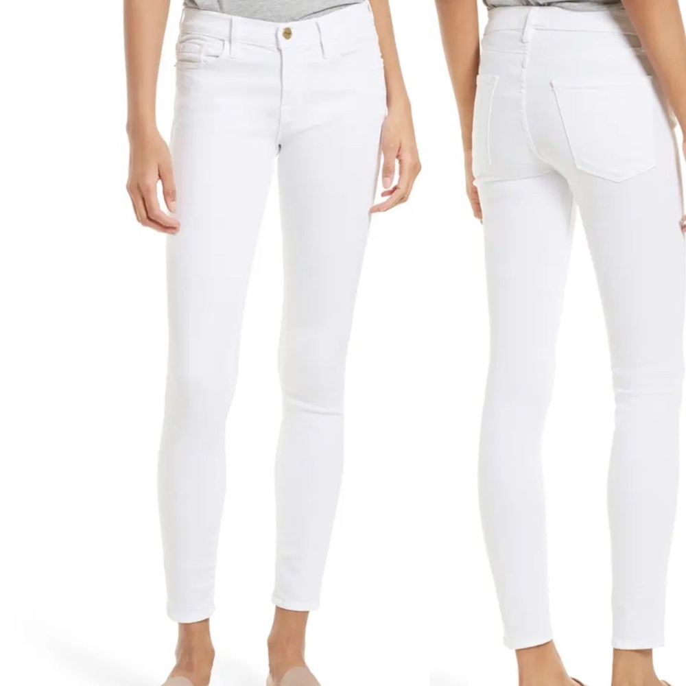 NWOT women’s frame white le skinny jeans. Size 29
